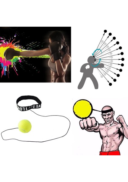 No.6 Tarzı Yeni Boks Topu Antrenörü Ekipmanları Fight Boxeo Topu Eğitimi Refleks Hız Topu Muay Thai Hızlı Tepki Topu (Yurt Dışından) modelleri