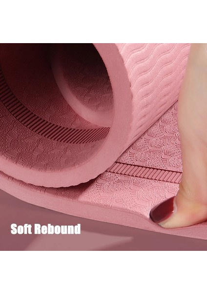 6 mm Pembe Atlama Stili Atlama Ipi Mat Kaymaz Mat Tpe Yoga Mat Atlama Zemin Egzersizleri Spor Pedleri Için Sessiz Yoga Pedi Dokulu Kalın 6mm Yüksek Yoğunluk (Yurt Dışından) indirimleri