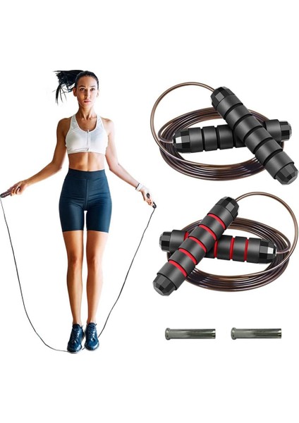Ağır Blok 1 Çift Stili Atlama Ipi Dolaşmayan Hızlı Hızlı Atlama Ipi Kablosu Bilyalı Rulmanlı Çelik Ip Atlama Ipi Gym Fitness Ev Egzersizi Ince Vücut (Yurt Dışından) indirimleri