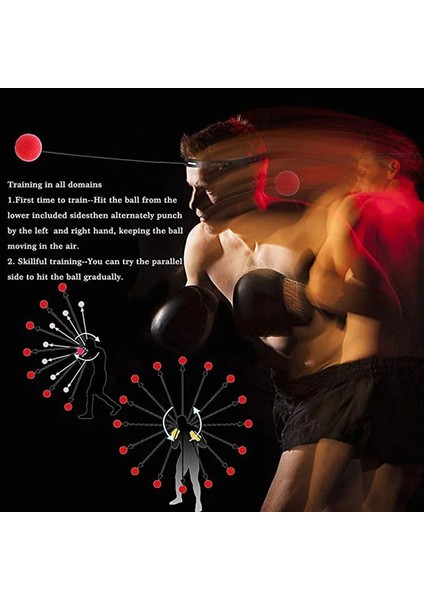 No.3 Tarzı Boks Refleks Hız Yumruk Topu Sanda Boksör Yükseltme Tepki Kuvveti El Göz Eğitimi Stres Spor Salonu Boks Muay Thai Egzersiz Çevikliği (Yurt Dışından)
