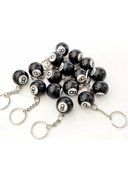 Bir Stil Et Mini Bilardo Şekilli Anahtarlık Reçine Bilardo Topu Anahtarlık Siyah 8 Moda Asılı Süslemeleri (Yurt Dışından) fırsatları