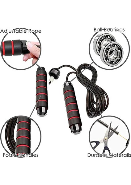 Beyaz Stil 3m Atlama Ipi Dolaşmayan Hızlı Hızlı Atlama Ipi Kablo Rulmanları Çelik Ip Atlama Ipi Gym Fitness Ev Egzersiz Ince Vücut (Yurt Dışından) indirimleri