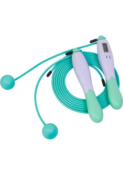 Yeşil Set Stili Akülü Elektronik Atlama Ipi Fitness Akülü Atlama Akıllı Atlama Ipi ile LCD Ekran Sayma Hızı Atlama Sayacı Spor Salonu (Yurt Dışından)