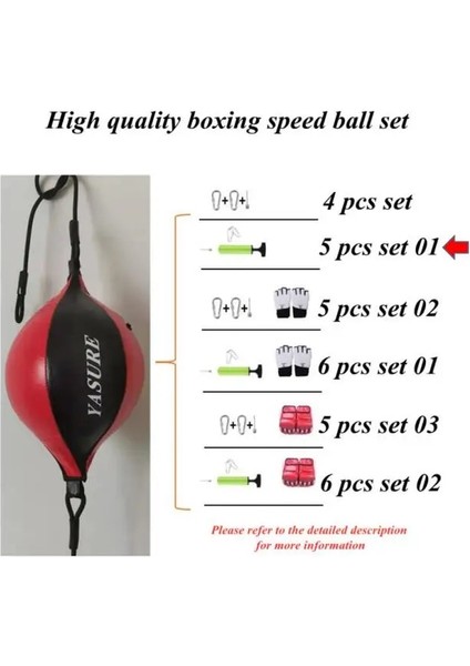 Yeni 5'li Set 01 Stili Pu Boks Topu Armut Boks Torbası Eğitimi Reaksiyon Hızı Hız Topları Muay Thai Punch Boxe Fitness Spor Ekipmanları Eğitimi (Yurt Dışından)