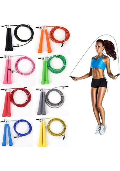 Siyah Stil 80% Sıcak Satış Hız Tel Atlama Ayarlanabilir Atlama Ipi Fitness Spor Egzersiz Kardiyo Aracı (Yurt Dışından)