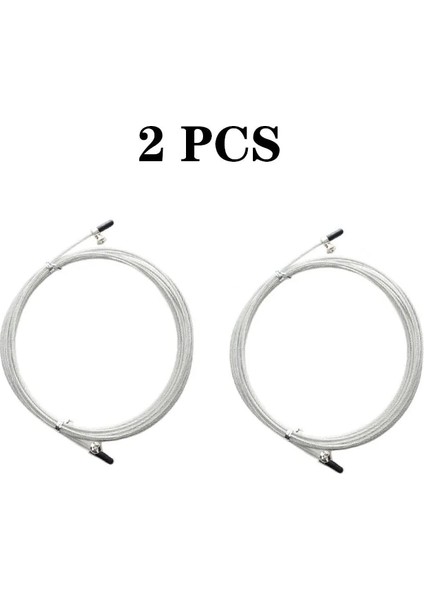 Gümüş Halat 2 Adet Tarzı Fitness Atlama Ipi Egzersiz Egzersiz Hafif Rulman Ip Atlama Ipleri Metal Hız Crossfit Spor Salonu Mma Eğitimi Yetişkinler Çocuk Ekipmanları (Yurt Dışından)