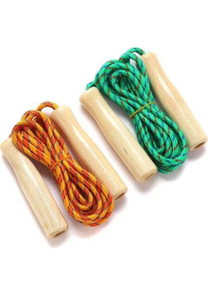 Rastgele Renk Stili Spor Salonu Fitness Atlama Ipi Fitness Ekipmanları Ahşap Saplı Öğrenciler Için Atlama Ipi 2.5 M Eğitim Spor Egzersiz Okul Ev Açık (Yurt Dışından)