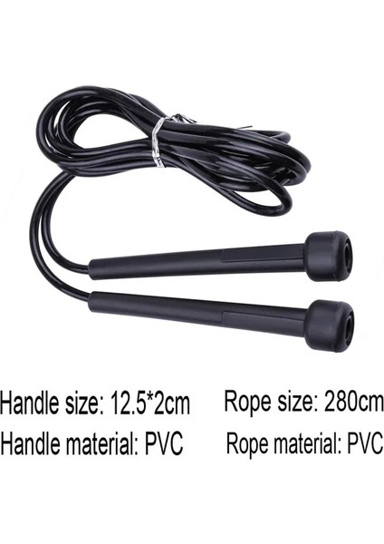 Siyah Stil 280CM Atlama Ipi Pvc Taşınabilir Fitness Ekipmanları Evde Egzersiz Spor Salonu Atlama Ipi Atlama Ipi Egzersiz Ekipmanları Erkekler Kadınlar (Yurt Dışından) modelleri