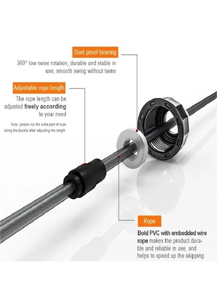 Siyah Stil Boks Atlama Ipi Egzersiz Çocuklar Erkek Kadın Spor Vücut Geliştirme Atlama Ipleri Arapsaçı Ücretsiz Bilyalı Rulmanlar Hızlı Hızlı Tel Atlama Ipi (Yurt Dışından) modelleri