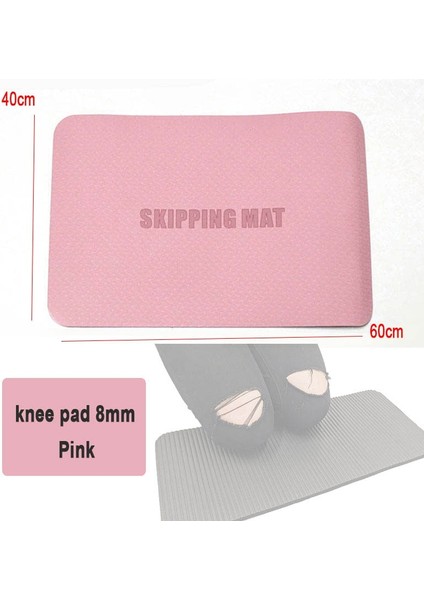 8 mm Pembe Diz Stili Atlama Ipi Mat Kaymaz Mat Tpe Yoga Mat Atlama Zemin Egzersizleri Spor Pedleri Için Sessiz Yoga Pedi Dokulu Kalın 6mm Yüksek Yoğunluk (Yurt Dışından)