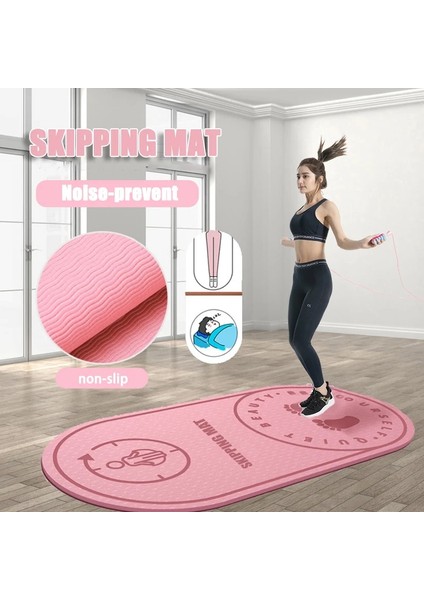 8 mm Pembe Diz Stili Atlama Ipi Mat Kaymaz Mat Tpe Yoga Mat Atlama Zemin Egzersizleri Spor Pedleri Için Sessiz Yoga Pedi Dokulu Kalın 6mm Yüksek Yoğunluk (Yurt Dışından) fiyatları