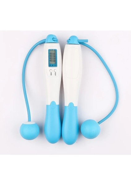 Beyaz Mavi Tarzı Akıllı Elektronik Akülü Atlama Ipleri Dijital Kablosuz Atlama Ipi LCD Ekranlı Sarma Yok Sayma Hızı Atlama Sayacı (Yurt Dışından)