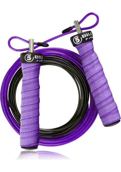 Mor Set Stili Crossfit Atlama Ipi Hız Ağırlıklı Ip Atlama Ipi Ayarlanabilir Tel Ip Ekstra Kablolu Bilyalı Rulmanlar Kaymaz Sap (Yurt Dışından)