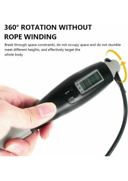 Dijital Kablosuz Kablosuz Atlama Ipi Spor Kalori Sayacı ile Ip Atlama Ipi Her Zaman Her Yerde Sessiz Ip Atlama Ipi (Yurt Dışından) fırsatları