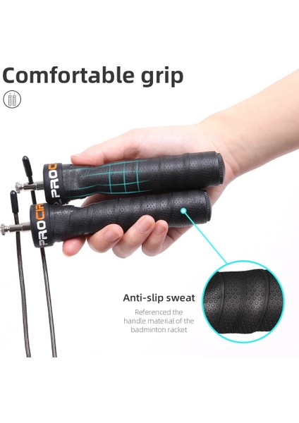 Kara-Tek Delik Stili Crossfit Atlama Ipi Hız ve Ağırlıklı Ip Atlama Ipleri Ayarlanabilir Tel Ip Atlama Ipi Ekstra Kablolu Bilyalı Rulmanlar Kaymaz Sap (Yurt Dışından) modelleri