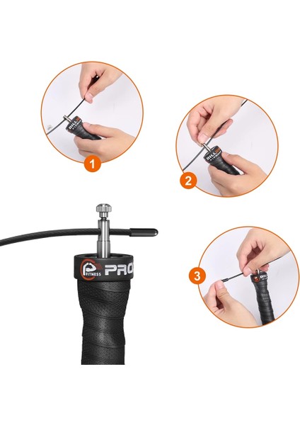 Kara-Tek Delik Stili Crossfit Atlama Ipi Hız ve Ağırlıklı Ip Atlama Ipleri Ayarlanabilir Tel Ip Atlama Ipi Ekstra Kablolu Bilyalı Rulmanlar Kaymaz Sap (Yurt Dışından) indirimleri