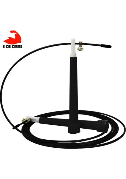 Siyah Stil Kokossi Ayarlanabilir Ip Atlama Ipi Aşınmaya Dayanıklı Çelik Tel Kaymaz Kolu Atlama Ipi Ev Spor Salonu Çift Kullanımlı Taşınabilir Fitness Ekipmanları (Yurt Dışından)