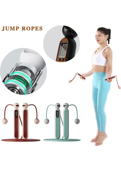 Pembe Uzun Ip Stili Gym Fitness Akülü Elektronik Ip Atlama Ipi Kablosuz Atlama Akıllı Atlama Ipi LCD Ekranlı Sayma Hızı Atlama Sayacı (Yurt Dışından) fiyatları