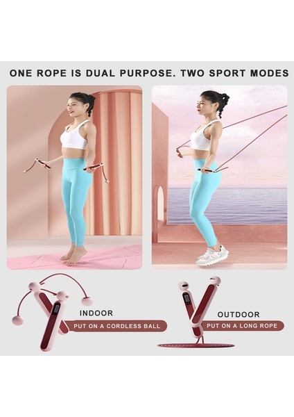 Pembe Uzun Ip Stili Gym Fitness Akülü Elektronik Ip Atlama Ipi Kablosuz Atlama Akıllı Atlama Ipi LCD Ekranlı Sayma Hızı Atlama Sayacı (Yurt Dışından) fırsatları