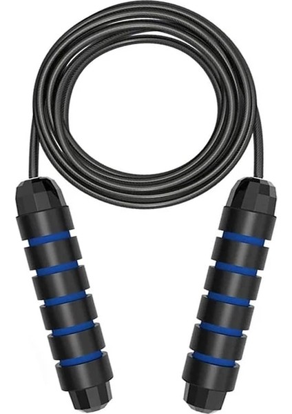 Siyah Mavi Tarzı Atlama Ipi Fitness Egzersiz Rulman Ağırlıklı Saplı Çelik Tel Ayarlanabilir Hız Ip Atlama Ipi Açık Ev Spor Salonu Spor (Yurt Dışından)