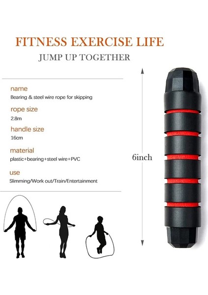 Siyah Mavi Tarzı Atlama Ipi Fitness Egzersiz Rulman Ağırlıklı Saplı Çelik Tel Ayarlanabilir Hız Ip Atlama Ipi Açık Ev Spor Salonu Spor (Yurt Dışından) fırsatları