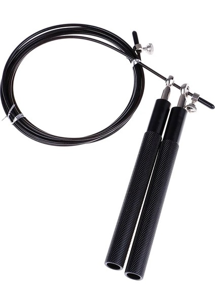 Siyah Stil Ort Hız Atlama Ipi Bilyalı Rulman Metal Kolu Atlama Paslanmaz Çelik Kablo Fitness Ekipmanları 8 Renk (Yurt Dışından)