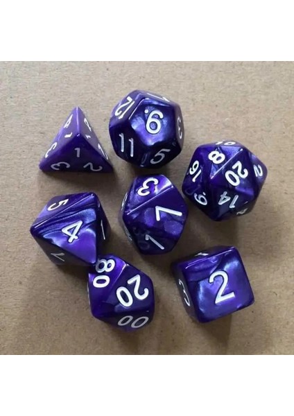 Mavi Stil Kılıflı Çokyüzlü Zar Seti Çift Renkli D4 D6 D8 D10 D12 D20 Altın Sayıları Dnd Rpg Masa Oyunları Yeni Nebula Zar Seti (Yurt Dışından)