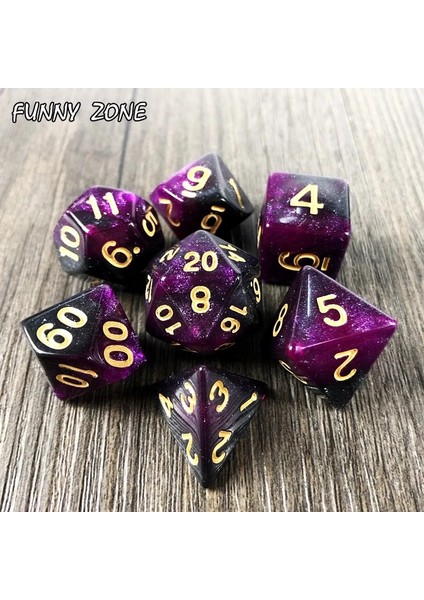 Mor Tarzı Evren Galaxy Gibi Parlak Parlak Yaratıcı Zar Olyhedral Zar Oyunu Eğlenceli Parti Bar Oyunları Hobiler Yılbaşı Hediyeleri Zarlar (Yurt Dışından)