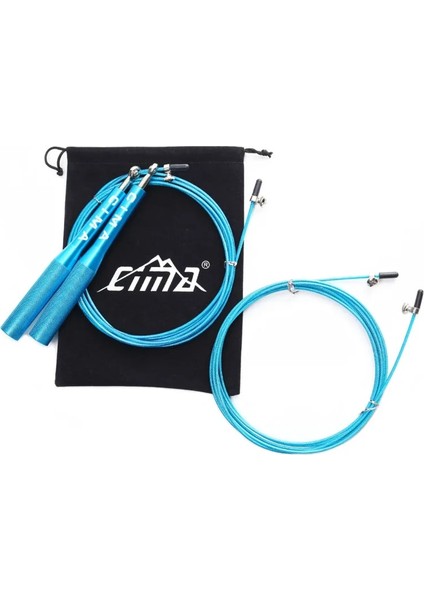 Mavi Stil Cıma Yeni Atlama Ipleri Çelik Tel Profesyonel Rulman Atlama Ipi Crossfit Boks Spor Salonu Fitness Eğitim Taşıma Çantası ile Metal Kablo (Yurt Dışından)