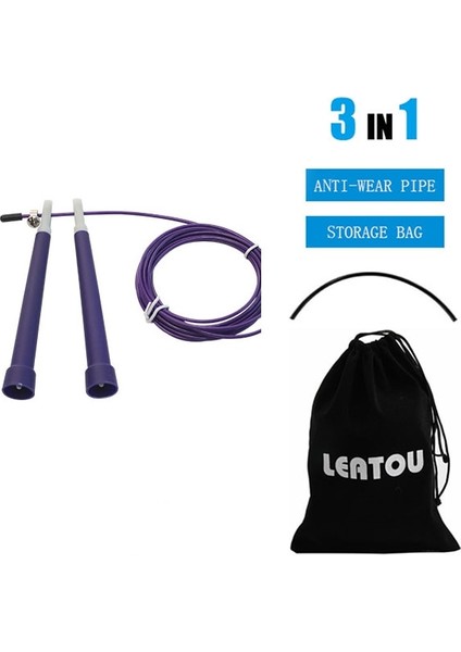 Mor Tarzı Hızlı Atlama Ipi Aerobik Kas Çelik Tel Ip Atlama Ipleri Crossfit Fitnesss Boks Ekipmanları Egzersiz Egzersizi Mma Eğitimi (Yurt Dışından)