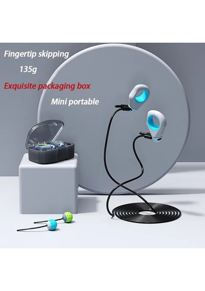 Mavi Stil Spor Mini Taşınabilir Parmak Ucu Kolu Ip Atlama Ipi Çelik Tel 2.8m ve Akülü Top Fitness Ekipmanları Hız Atlama Ipi Eğitimi (Yurt Dışından) fiyatları