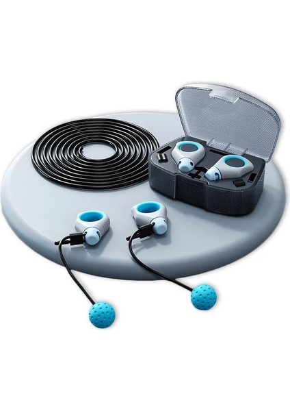 Mavi Stil Spor Mini Taşınabilir Parmak Ucu Kolu Ip Atlama Ipi Çelik Tel 2.8m ve Akülü Top Fitness Ekipmanları Hız Atlama Ipi Eğitimi (Yurt Dışından) fırsatları