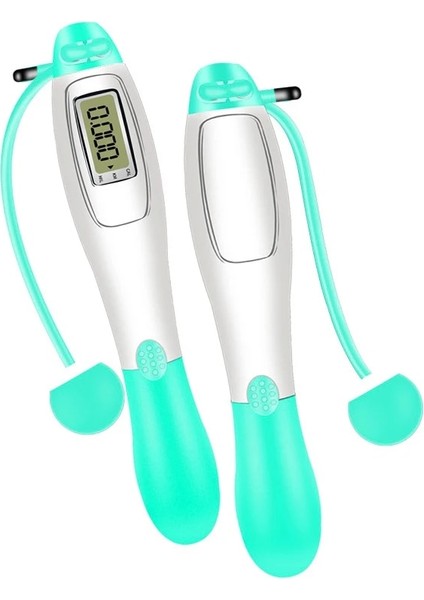 Yeşil-Kablosuz Stil Elektronik Atlama Ipi Seti Akülü Atlama Akıllı Atlama Ipi LCD Ekran Sayma Hız Sayacı Fitness Egzersiz Vücut Geliştirme (Yurt Dışından)