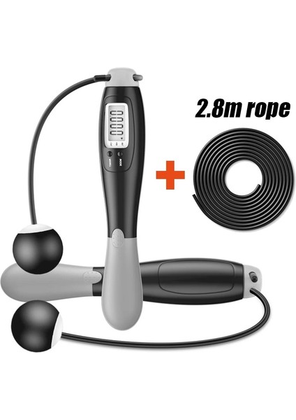 Mavi-2.8m Ip Stili Elektronik Atlama Ipi Seti Akülü Atlama Akıllı Atlama Ipi LCD Ekran Sayma Hız Sayacı Fitness Egzersiz Vücut Geliştirme (Yurt Dışından) modelleri