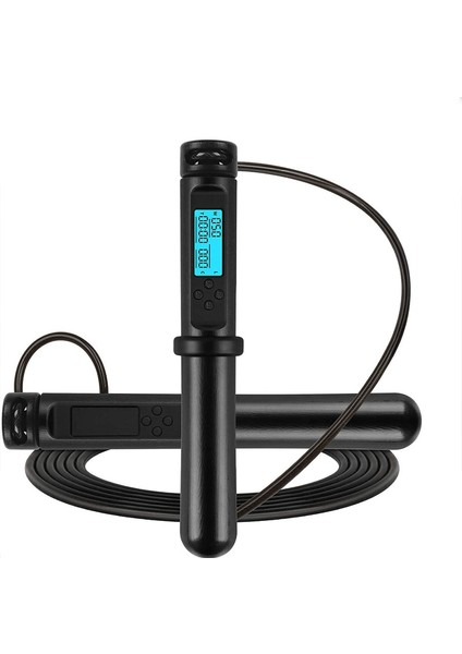 Siyah Stil Elektronik Hızlı Hız Ayarlanabilir Dolaşmayan Hızlı Hızlı Ip Atlama Ipi Çelik Ip Atlama Ipi Spor Salonu Ekipmanları (Yurt Dışından)