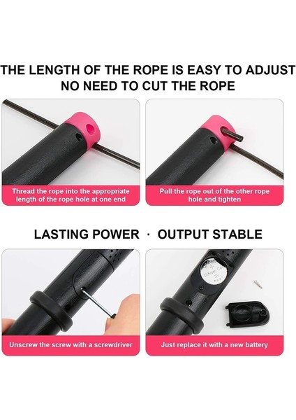 Siyah Stil Elektronik Hızlı Hız Ayarlanabilir Dolaşmayan Hızlı Hızlı Ip Atlama Ipi Çelik Ip Atlama Ipi Spor Salonu Ekipmanları (Yurt Dışından) modelleri