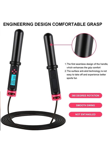 Siyah Stil Elektronik Hızlı Hız Ayarlanabilir Dolaşmayan Hızlı Hızlı Ip Atlama Ipi Çelik Ip Atlama Ipi Spor Salonu Ekipmanları (Yurt Dışından) fırsatları