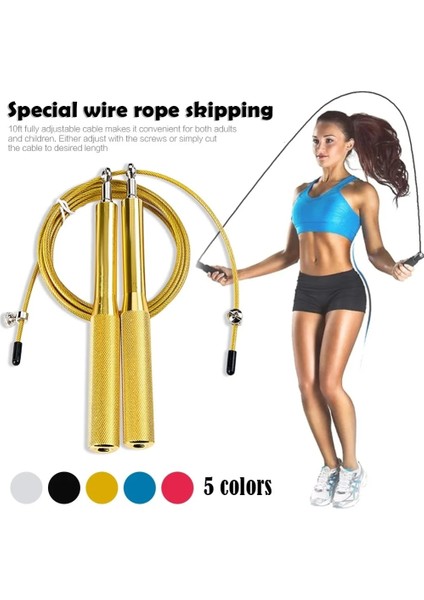 Siyah Stil Spor Crossfit Hız Atlama Ipi Bilyalı Rulman Alüminyum Alaşımlı Metal Kolu Atlama Paslanmaz Çelik Kablo Fitness Ekipmanları (Yurt Dışından) fiyatları