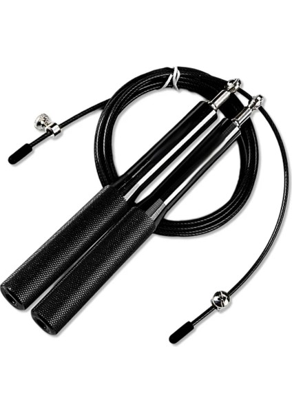 Siyah Stil Spor Crossfit Hız Atlama Ipi Bilyalı Rulman Alüminyum Alaşımlı Metal Kolu Atlama Paslanmaz Çelik Kablo Fitness Ekipmanları (Yurt Dışından) indirimleri