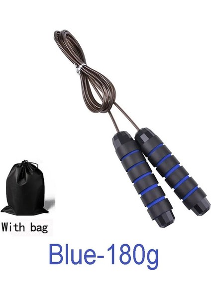 MAVI-180G Tarzı 300CM Atlama Ipi Rulman Dolaşmayan Hızlı Hızlı Ip Atlama Ipi Fitness Salonu Egzersiz Ekipmanları Evde Egzersiz Yük Atlama Ipi (Yurt Dışından)