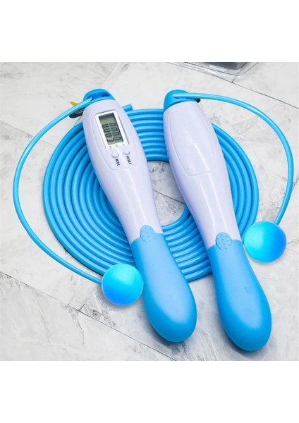 Mavi-Set Tarzı Elektronik Atlama Ipi Seti Akülü Atlama Akıllı Atlama Ipi LCD Ekran Sayma Hız Sayacı Fitness Egzersiz Vücut Geliştirme (Yurt Dışından)
