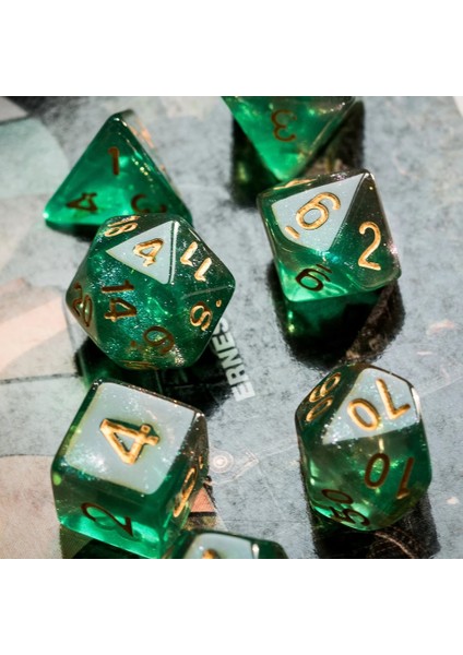 09 Pembe Yeşil Tarzı Et Glitter Dnd Zar D&d Dice D4 D6 D8 D10 D% D12 D20 Çokyüzlü Oyunlar Zindanlar ve Ejderhalar Için Zar Seti Mtg Rpg (Yurt Dışından) fırsatları