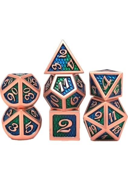 C Stili Et Metal Zar Seti Rpg Mtg Dnd Metal Çokyüzlü Zar Rol Yapma Oyunları (Yurt Dışından) modelleri