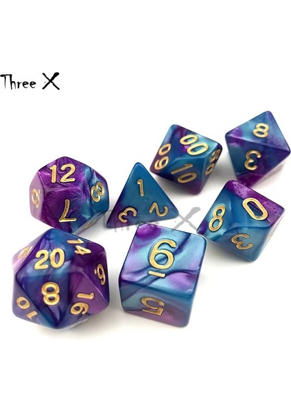 No.5 Tarzı Mavi Karışık Renkli Taşınabilir Zarlı Mor Dnd Çift Renk Etkisi Rpg Için Oyun Oynama (Yurt Dışından) fiyatları