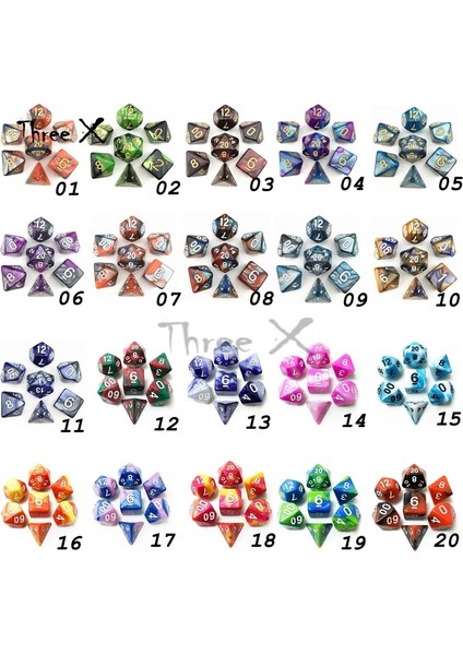 No.5 Tarzı Mavi Karışık Renkli Taşınabilir Zarlı Mor Dnd Çift Renk Etkisi Rpg Için Oyun Oynama (Yurt Dışından) modelleri