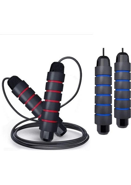 Siyah Kırmızı Stil Atlama Ipi Atlama Ipi Egzersiz Ekipmanları Ayarlanabilir Köpük Ip Atlama Ipi Kaymaz Saplı Aerobik Egzersiz Için Çelik Tel Rulman (Yurt Dışından) fiyatları