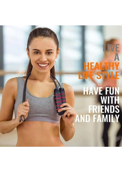 Siyah Kırmızı Stil Atlama Ipi Atlama Ipi Egzersiz Ekipmanları Ayarlanabilir Köpük Ip Atlama Ipi Kaymaz Saplı Aerobik Egzersiz Için Çelik Tel Rulman (Yurt Dışından) fırsatları