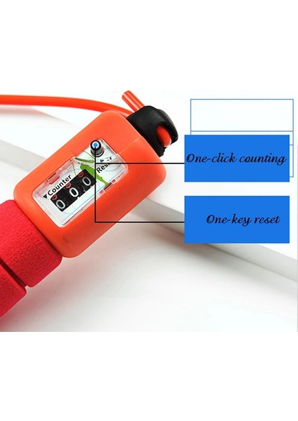 Sayaç Stili ile Turuncu Sayma Atlama Ipi Atlama Teli Egzersiz Ekipmanları Elektronik Sayaçlı Profesyonel Atlama Ipi 2.9m Ayarlanabilir Hızlı Hız (Yurt Dışından) fırsatları