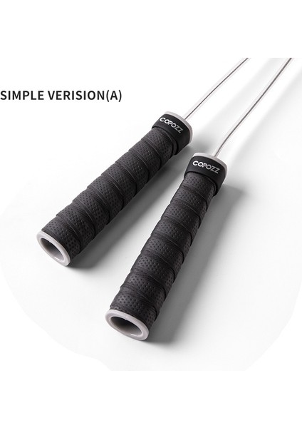 Basit Siyah Stil Çift Ağırlık Rulman Atlama Ipi Dolaşmayan Hızlı Hız Ayarlanabilir Atlama Ipi Egzersiz Kilo Ekipmanları (Yurt Dışından)