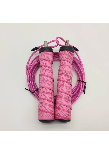Pembe Stil 490G Ağır Ağırlıklı Atlama Ipi ile 162G X2 Ağırlıklı Çubuk Çelik Kordon Örtüşme Kolu Aşınma Önleyici Koruyuculu Çelik Kordon (Yurt Dışından)
